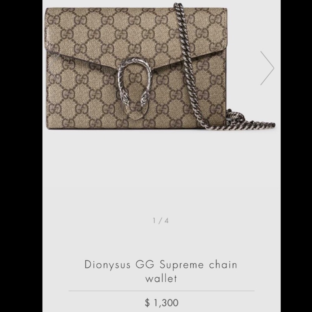 NWT Gucci GG Dionysus Chain Wallet - Picture 2 of 2